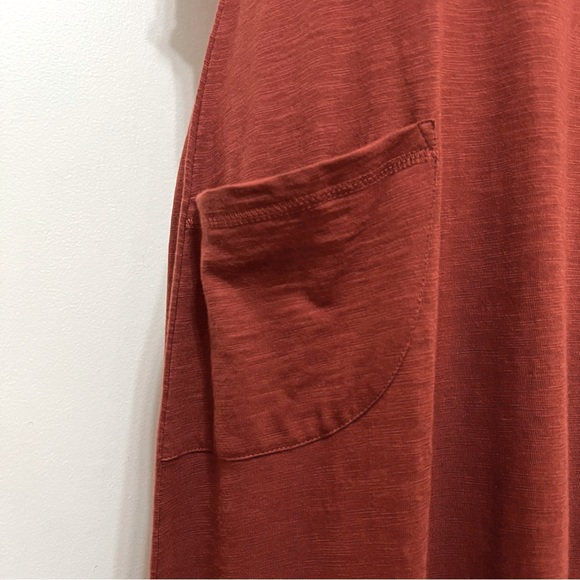 NWOT LOGO Lounge Lori Goldstein Rust Slub Knit Maxi Tank Dress - Picture 5 of 12